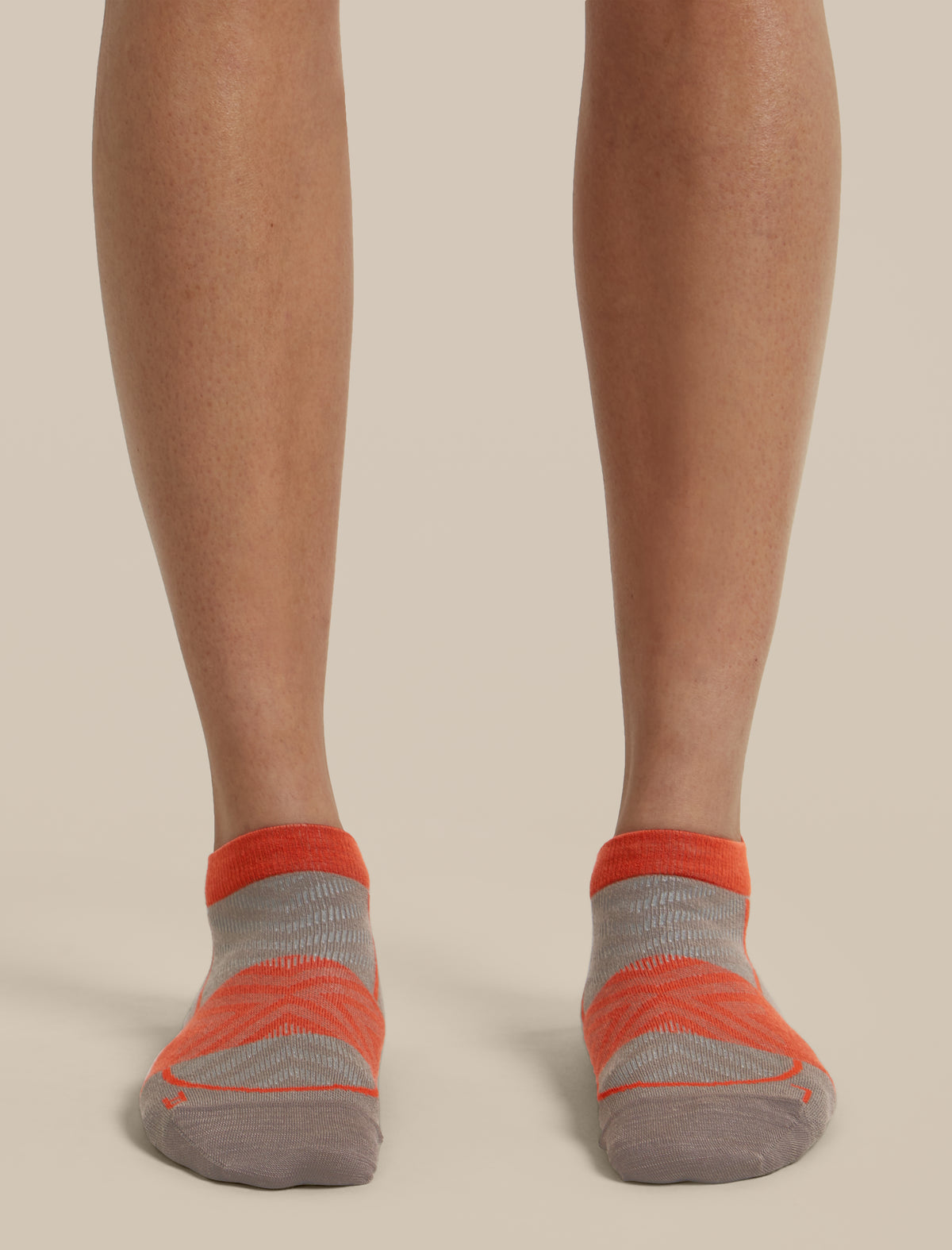 Women’s Merino Blend Run+ Ultralight Micro Porcini/Fervid - 2