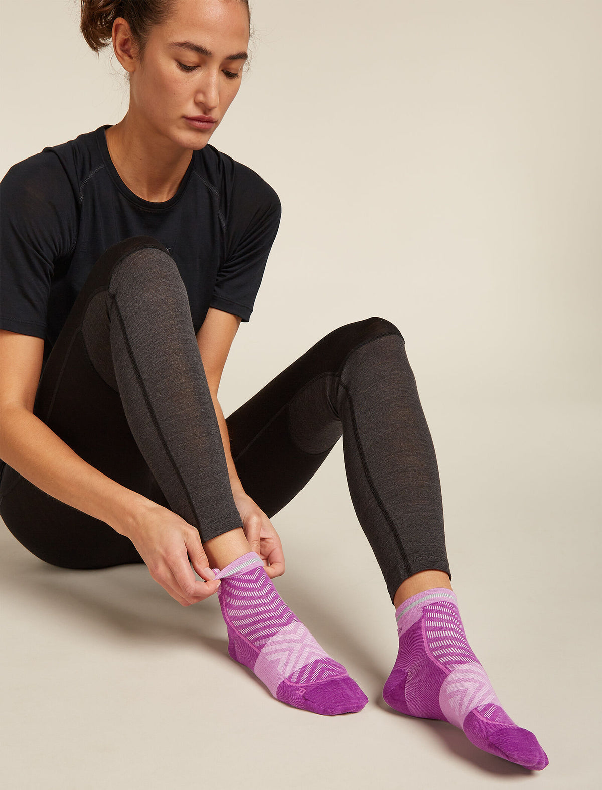 Women’s Merino Blend Run+ Ultralight Mini Socks Passion/Passion Lt - 2