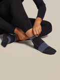 Women’s Merino Blend Run+ Ultralight Mini Socks Black/Graphite - 2