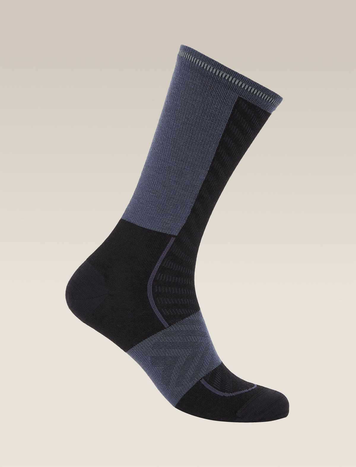 Men’s Merino Blend Run+ Ultralight Crew Socks Black/Graphite - 1