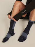 Men’s Merino Blend Run+ Ultralight Crew Socks Black/Graphite - 3