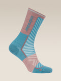 Women’s Merino Blend Run+ Ultralight Crew Socks Topaz/Summit - 4