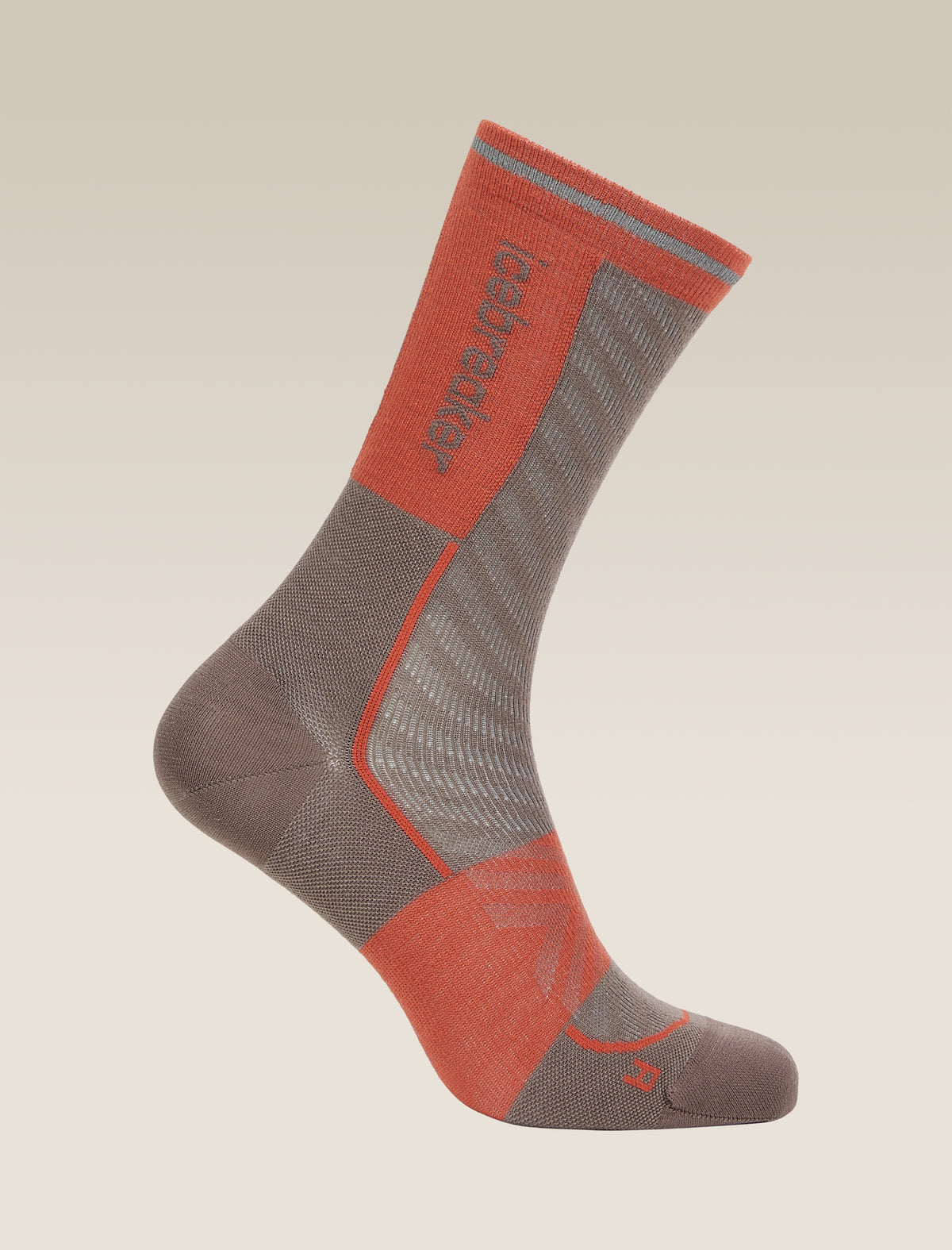 Women’s Merino Blend Run+ Ultralight Crew Porcini/Fervid - 3