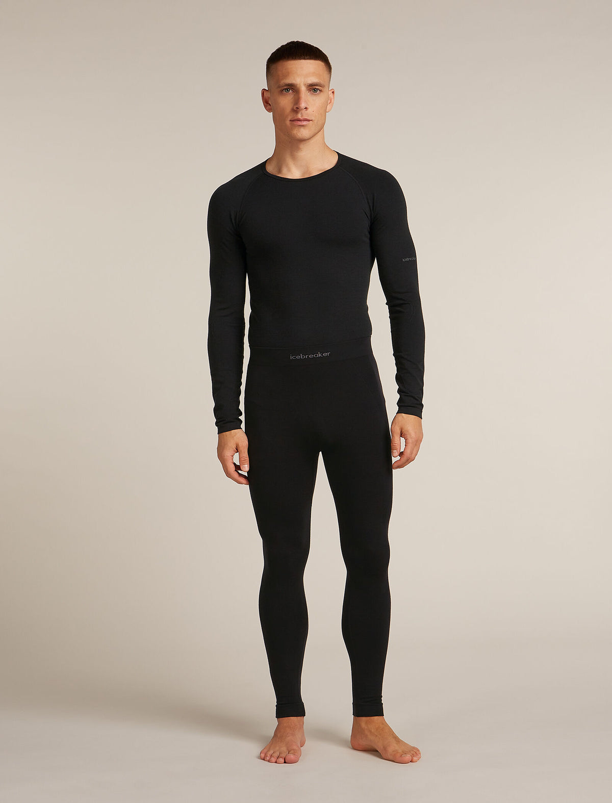 Men’s Merino Blend 260 ZoneKnit™ Seamless 27" Tights Black - 3