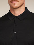 Men’s Merino 150 Tech Lite Short Sleeve Polo Black - 7