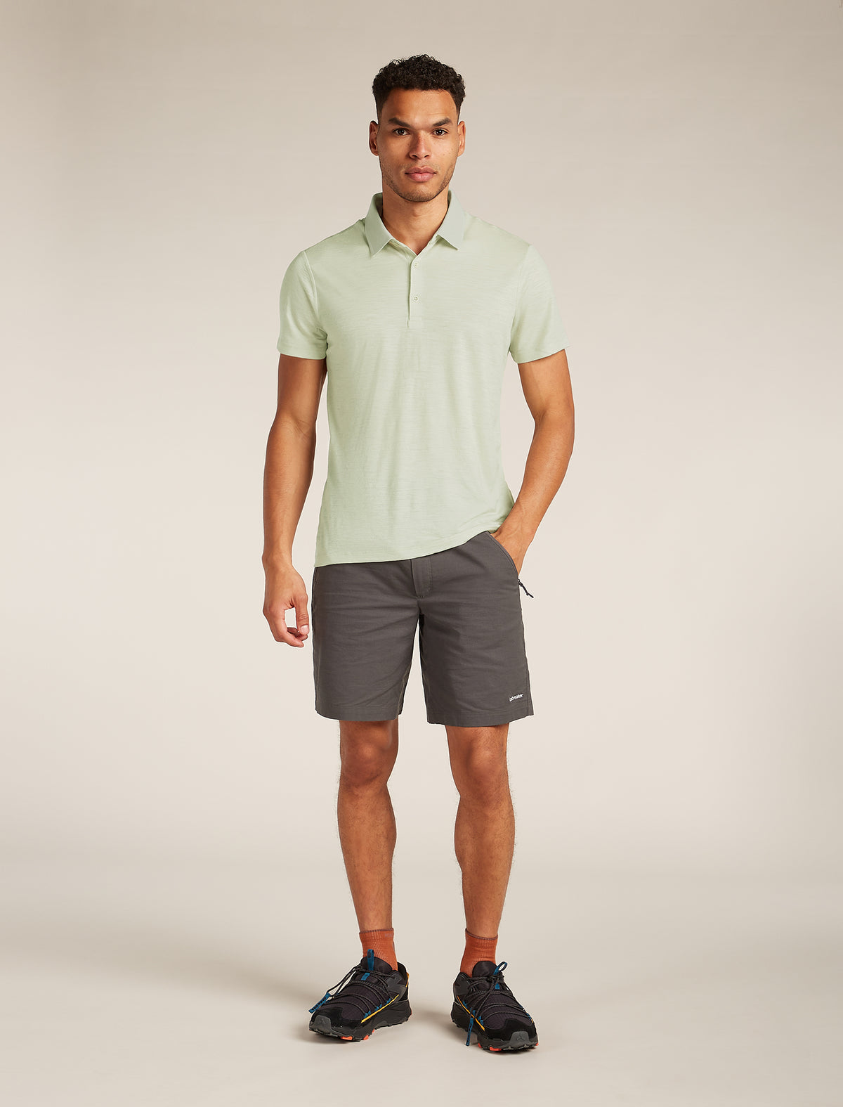 Men’s Merino 150 Tech Lite Short Sleeve Polo Ashen - 3