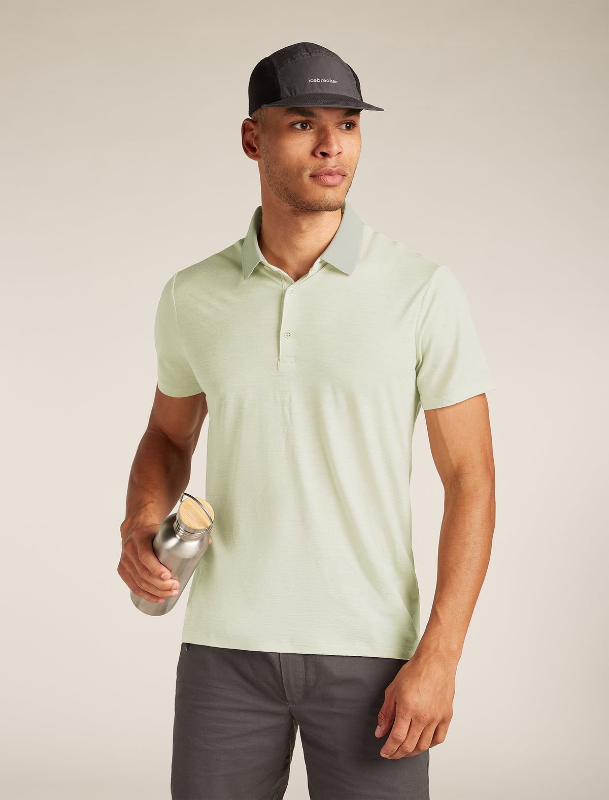 Men’s Merino 150 Tech Lite Short Sleeve Polo Ashen - 4