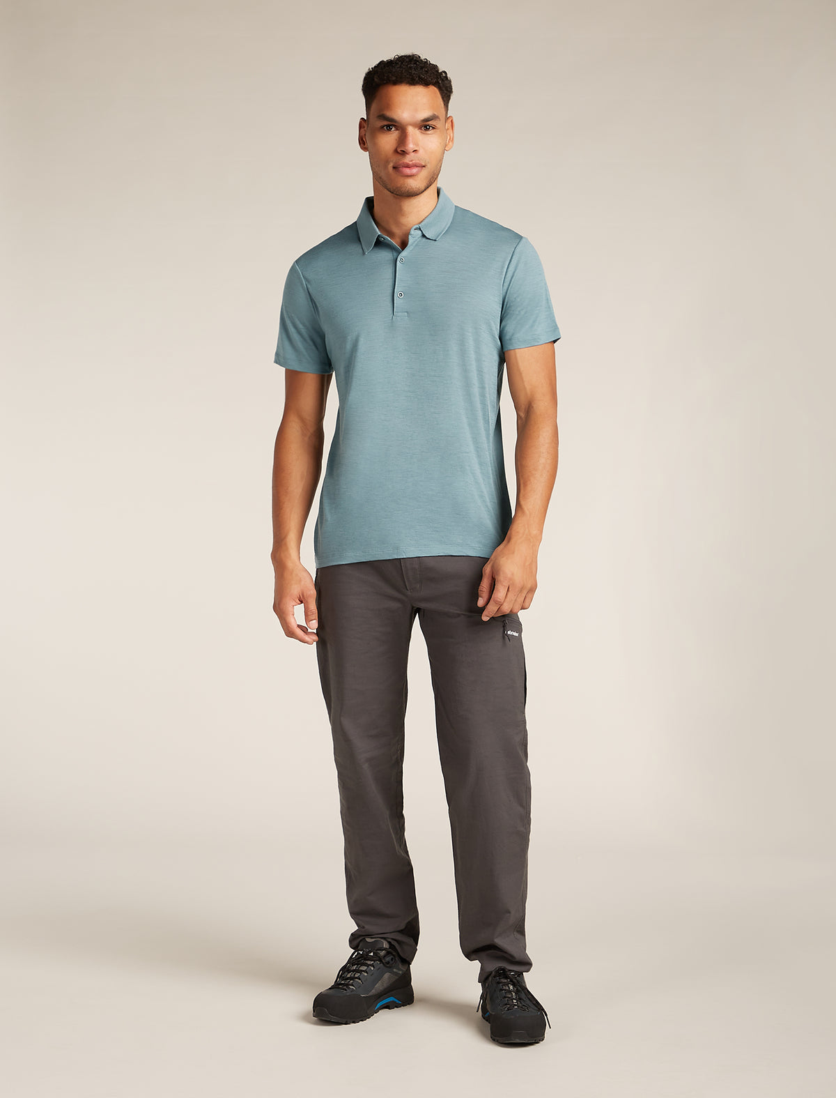 Merino 150 Tech Lite Short Sleeve Polo Blue ash - 3