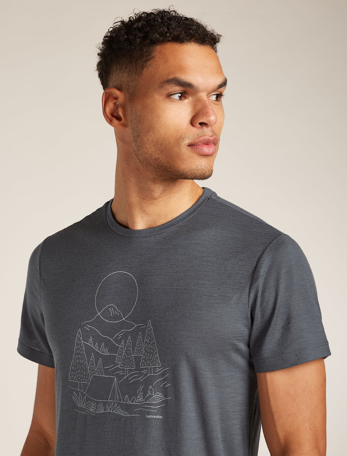 Men’s Merino 150 Tech Lite III T-Shirt Sunset Camp Obsidian - 5