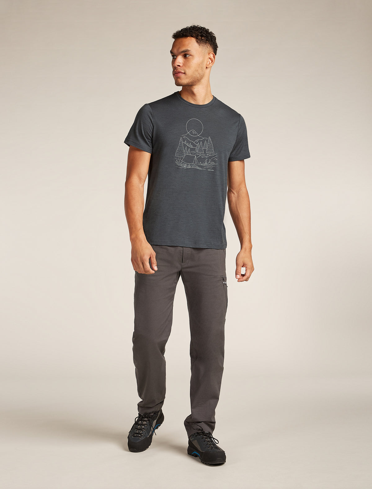 Men’s Merino 150 Tech Lite III T-Shirt Sunset Camp Obsidian - 3