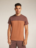Men’s Merino Blend 125 Cool-Lite™ Sphere Short Sleeve T-Shirt Colour Block Dusty clay/carob - 1