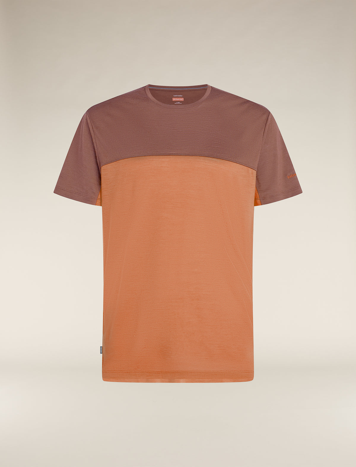 Men’s Merino Blend 125 Cool-Lite™ Sphere Short Sleeve T-Shirt Colour Block Dusty clay/carob - 6