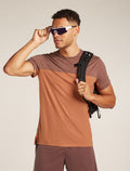 Men’s Merino Blend 125 Cool-Lite™ Sphere Short Sleeve T-Shirt Colour Block Dusty clay/carob - 4