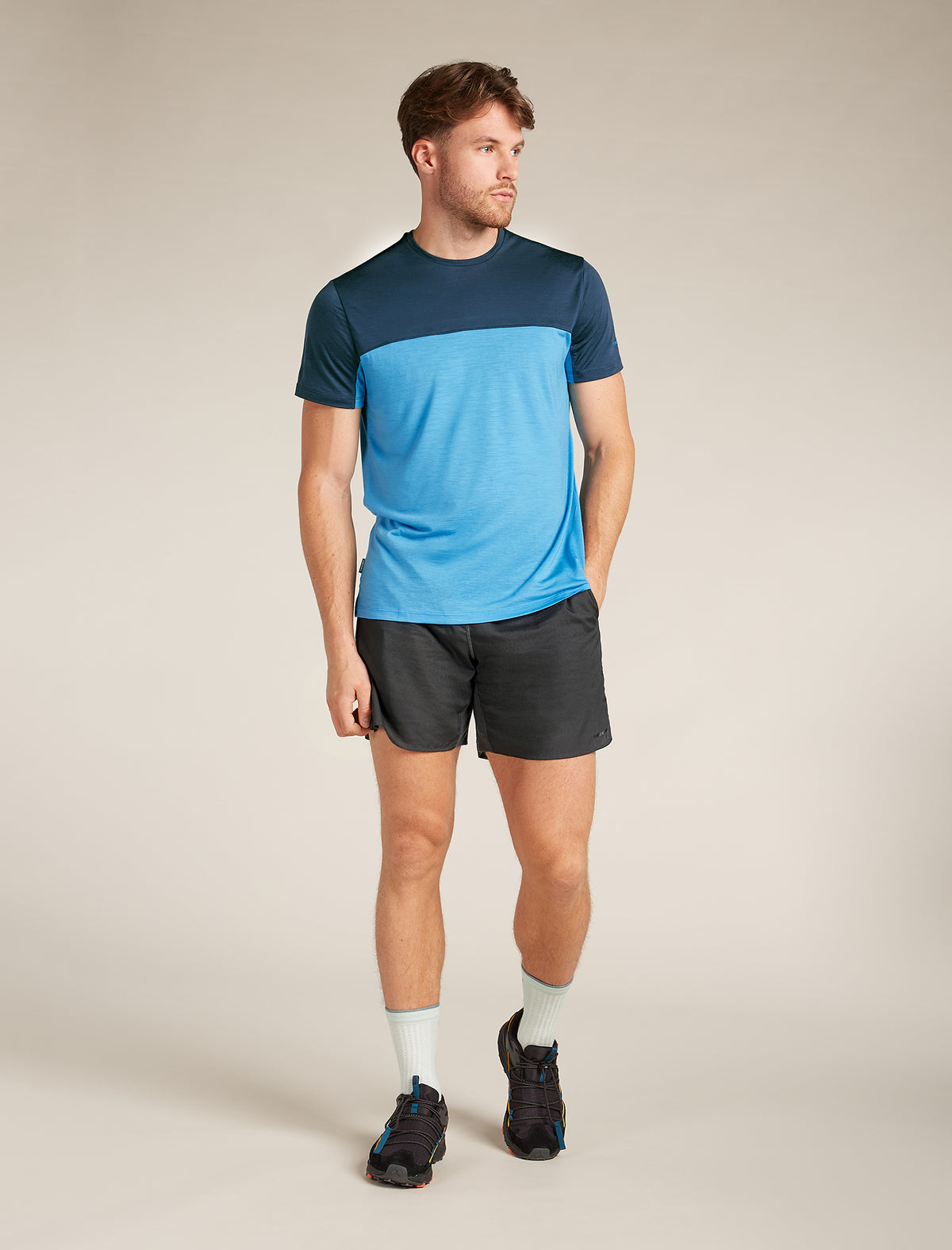 Men’s Merino Blend 125 Cool-Lite™ Sphere Short Sleeve T-Shirt Colour Block Arctic/abyss - 3