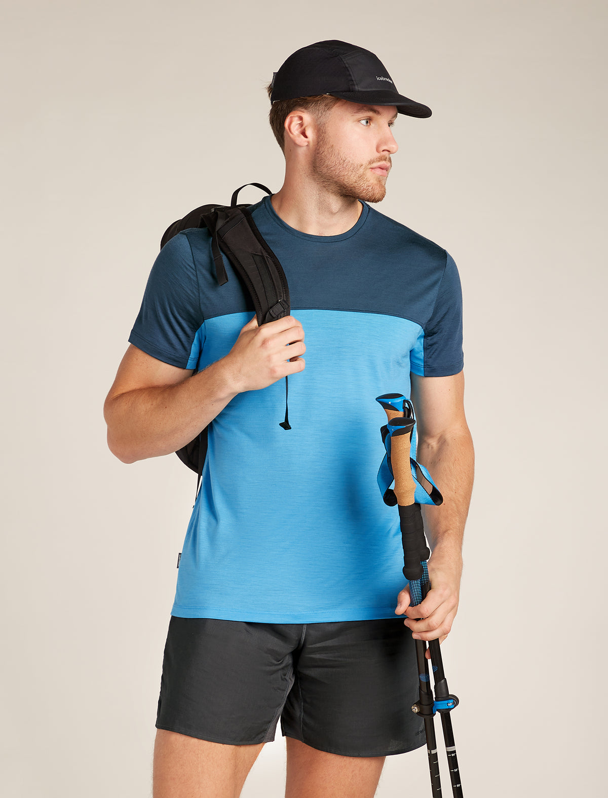 Men’s Merino Blend 125 Cool-Lite™ Sphere Short Sleeve T-Shirt Colour Block Arctic/abyss - 4
