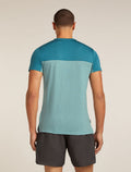 Men’s Merino Blend 125 Cool-Lite™ Sphere Short Sleeve T-Shirt Colour Block Hydro/Topaz - 2