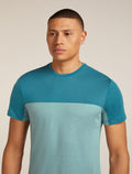 Men’s Merino Blend 125 Cool-Lite™ Sphere Short Sleeve T-Shirt Colour Block Hydro/Topaz - 5