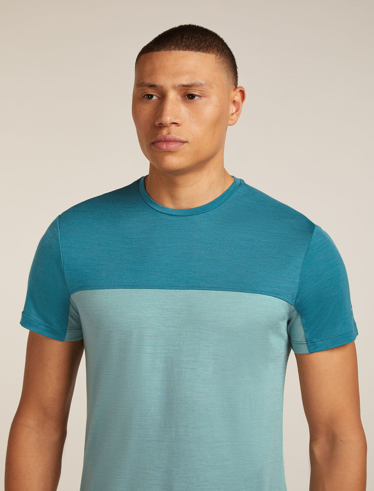 Men’s Merino Blend 125 Cool-Lite™ Sphere Short Sleeve T-Shirt Colour Block Hydro/Topaz - 5