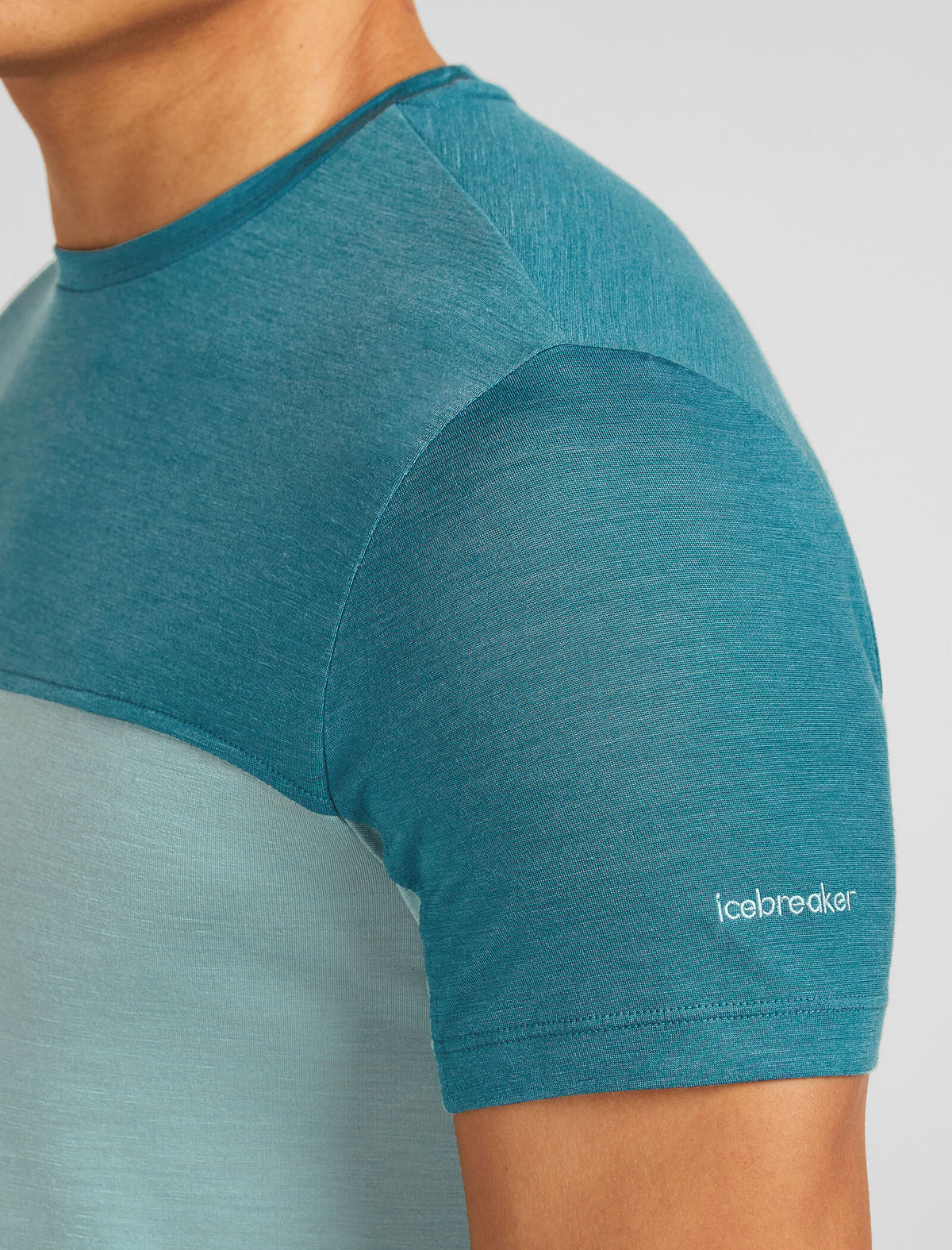 Men’s Merino Blend 125 Cool-Lite™ Sphere Short Sleeve T-Shirt Colour Block Hydro/Topaz - 6