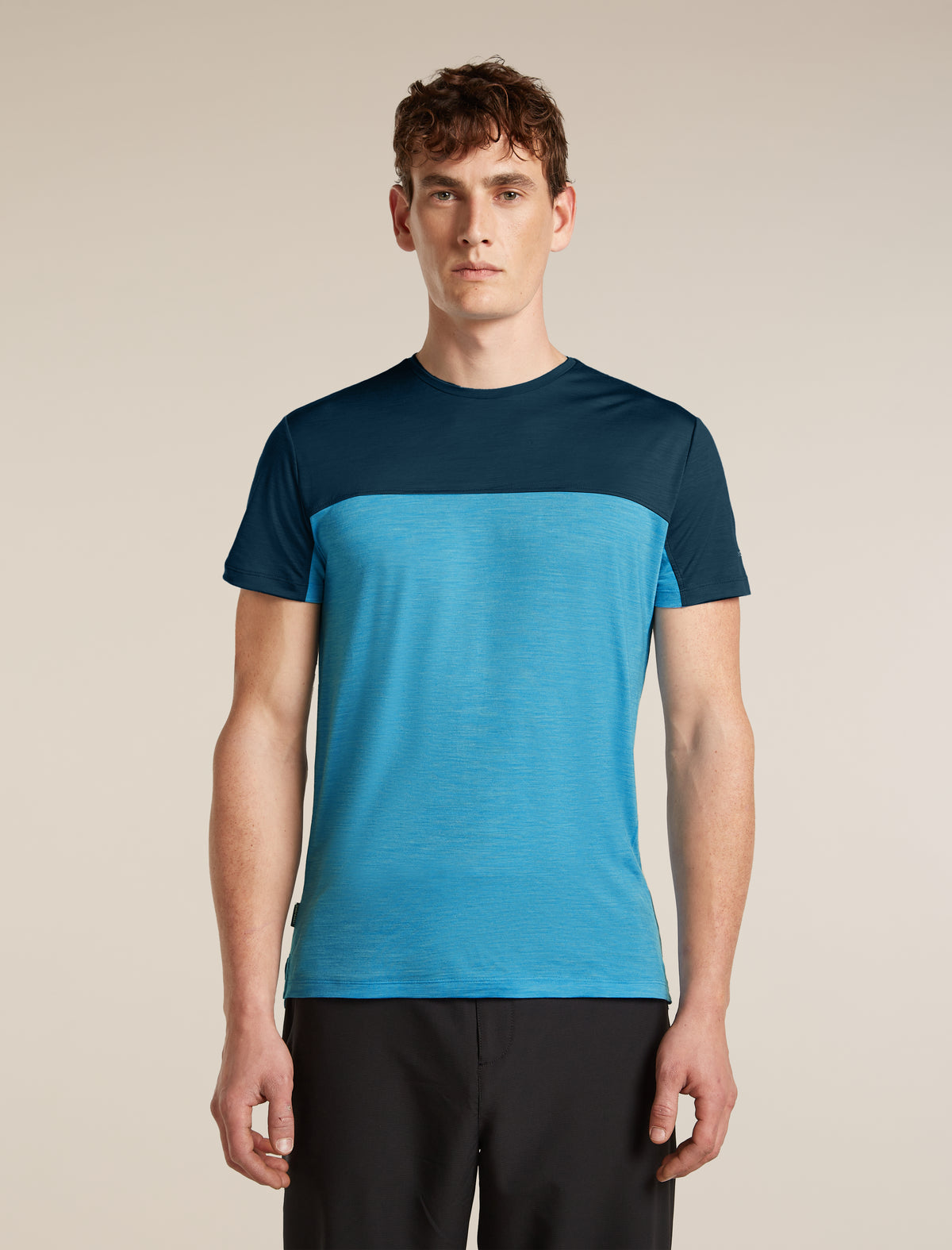 Men’s Merino Blend 125 Cool-Lite™ Sphere Short Sleeve T-Shirt Colour Block Arctic/Atlantis - 1