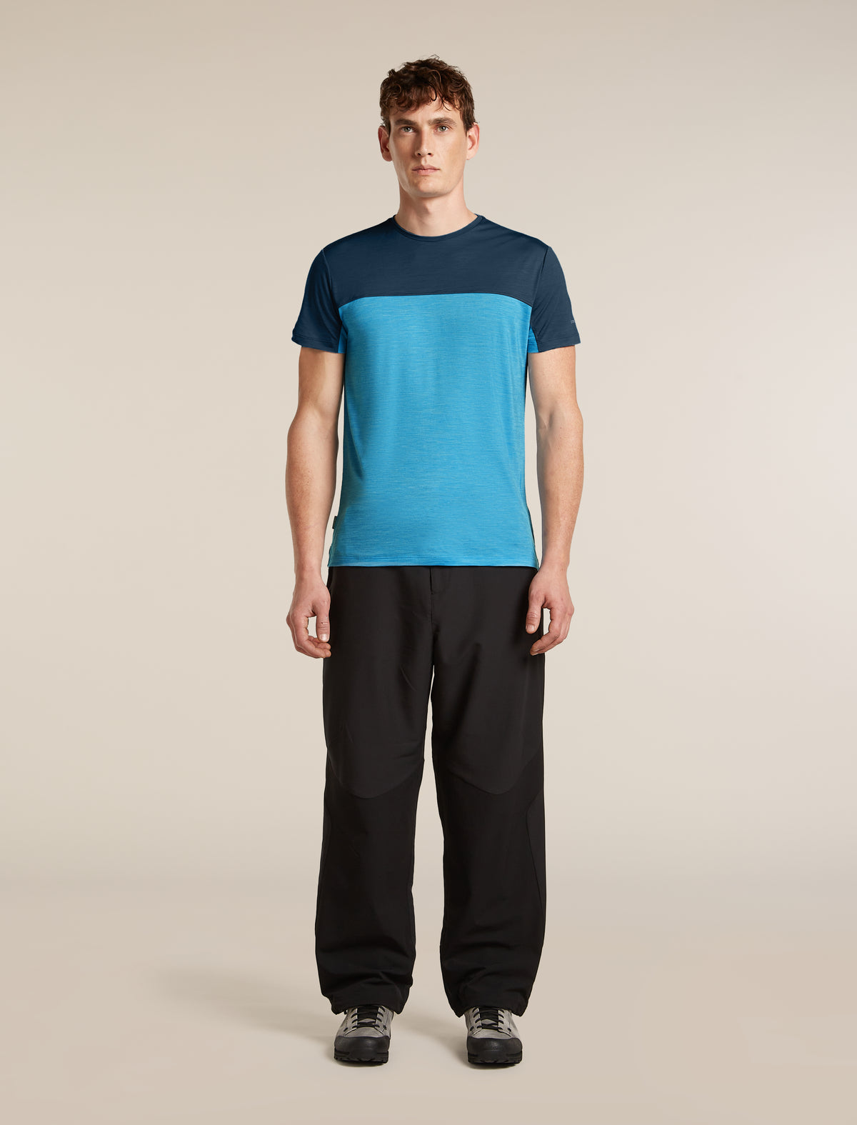 Men’s Merino Blend 125 Cool-Lite™ Sphere Short Sleeve T-Shirt Colour Block Arctic/Atlantis - 3