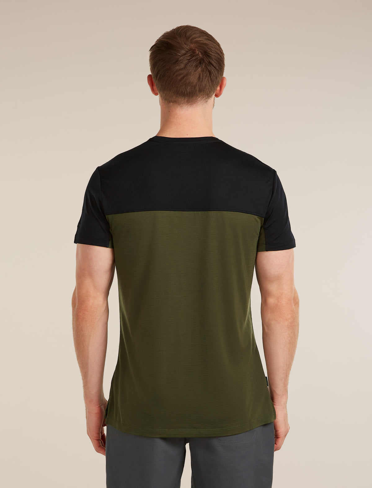 Men’s Merino Blend 125 Cool-Lite™ Sphere Short Sleeve T-Shirt Colour Block Dk loden/Black - 2