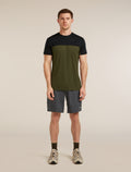 Men’s Merino Blend 125 Cool-Lite™ Sphere Short Sleeve T-Shirt Colour Block Dk loden/Black - 4