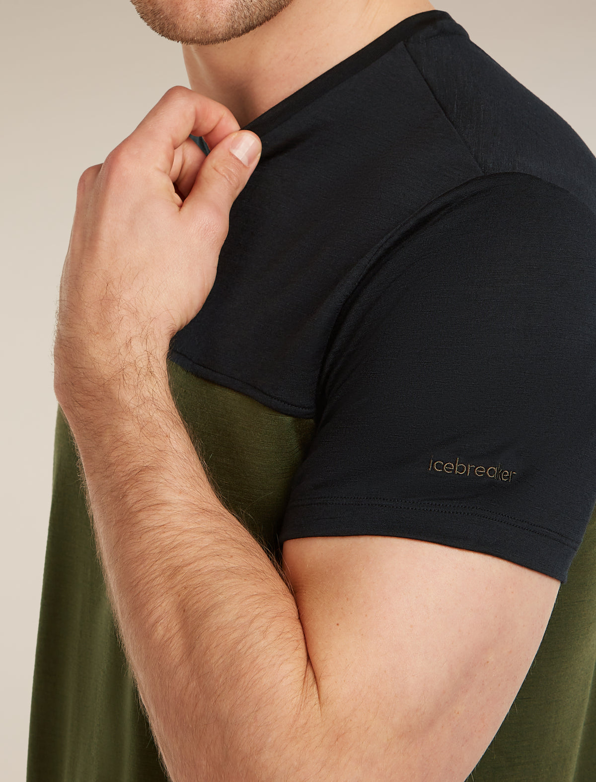 Men’s Merino Blend 125 Cool-Lite™ Sphere Short Sleeve T-Shirt Colour Block Dk loden/Black - 5