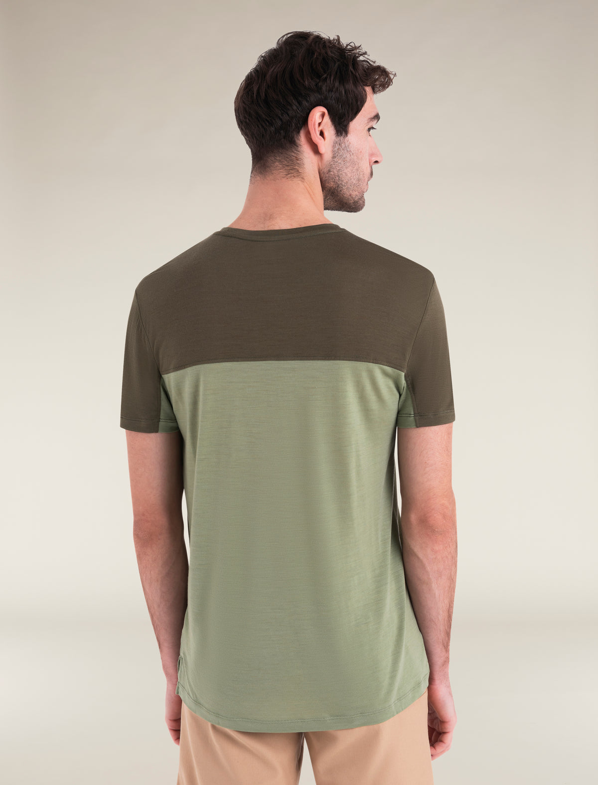 Men’s Merino Blend 125 Cool-Lite™ Sphere Short Sleeve T-Shirt Colour Block Lichen/Loden - 2