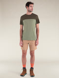 Men’s Merino Blend 125 Cool-Lite™ Sphere Short Sleeve T-Shirt Colour Block Lichen/Loden - 3
