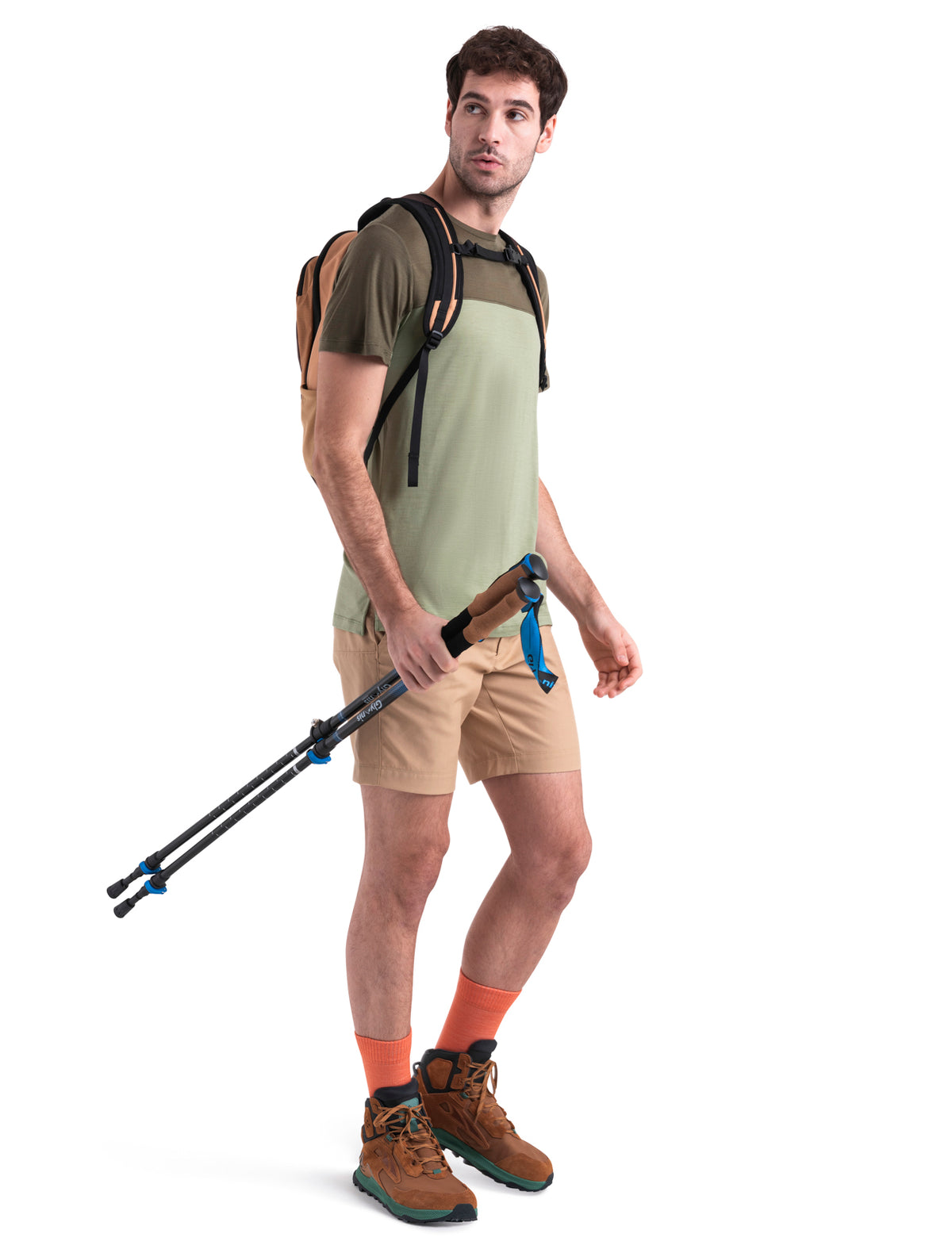 Men’s Merino Blend 125 Cool-Lite™ Sphere Short Sleeve T-Shirt Colour Block Lichen/Loden - 4