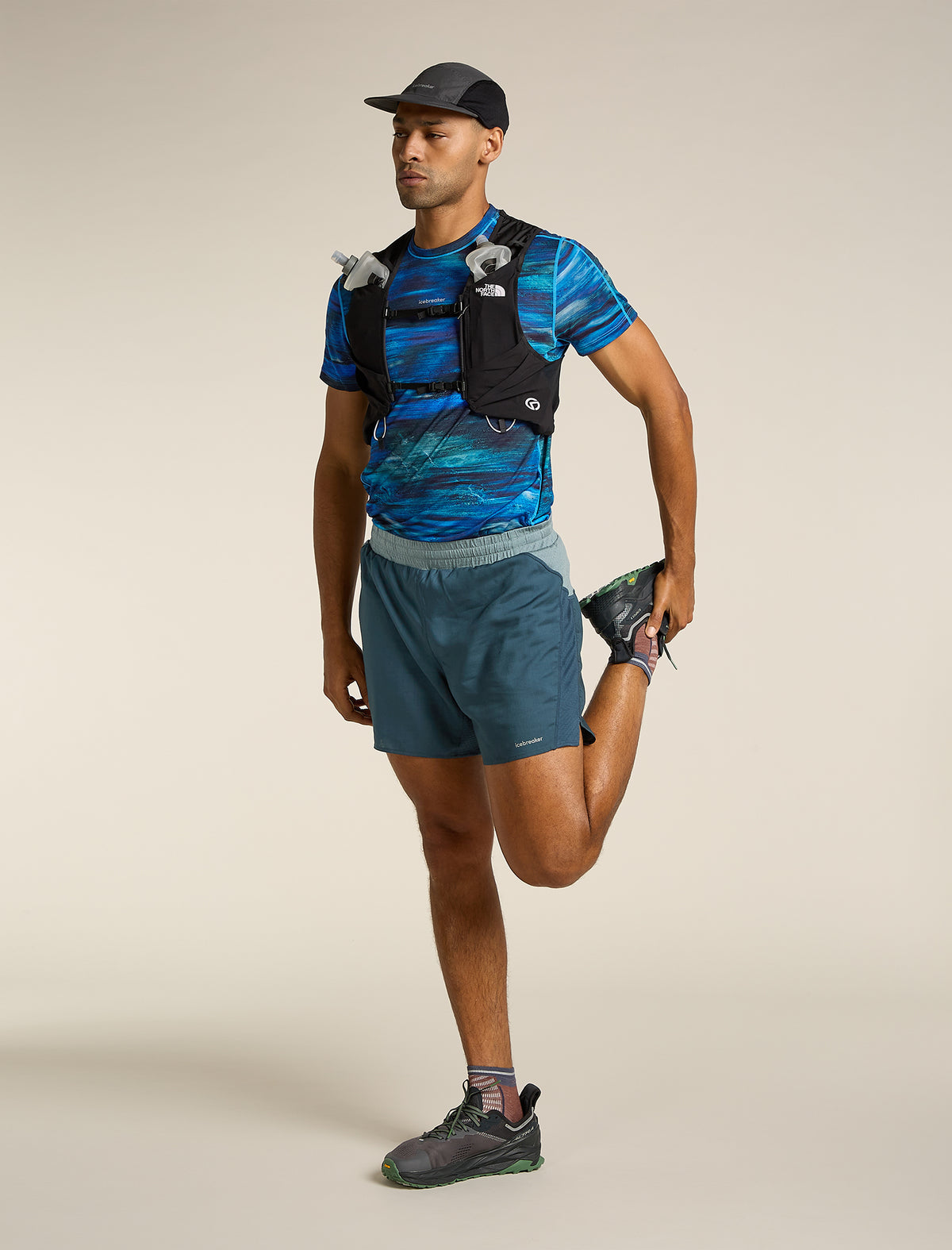 Men’s Merino Blend 125 ZoneKnit™ Speed 6" Shorts Abyss/blue ash - 4