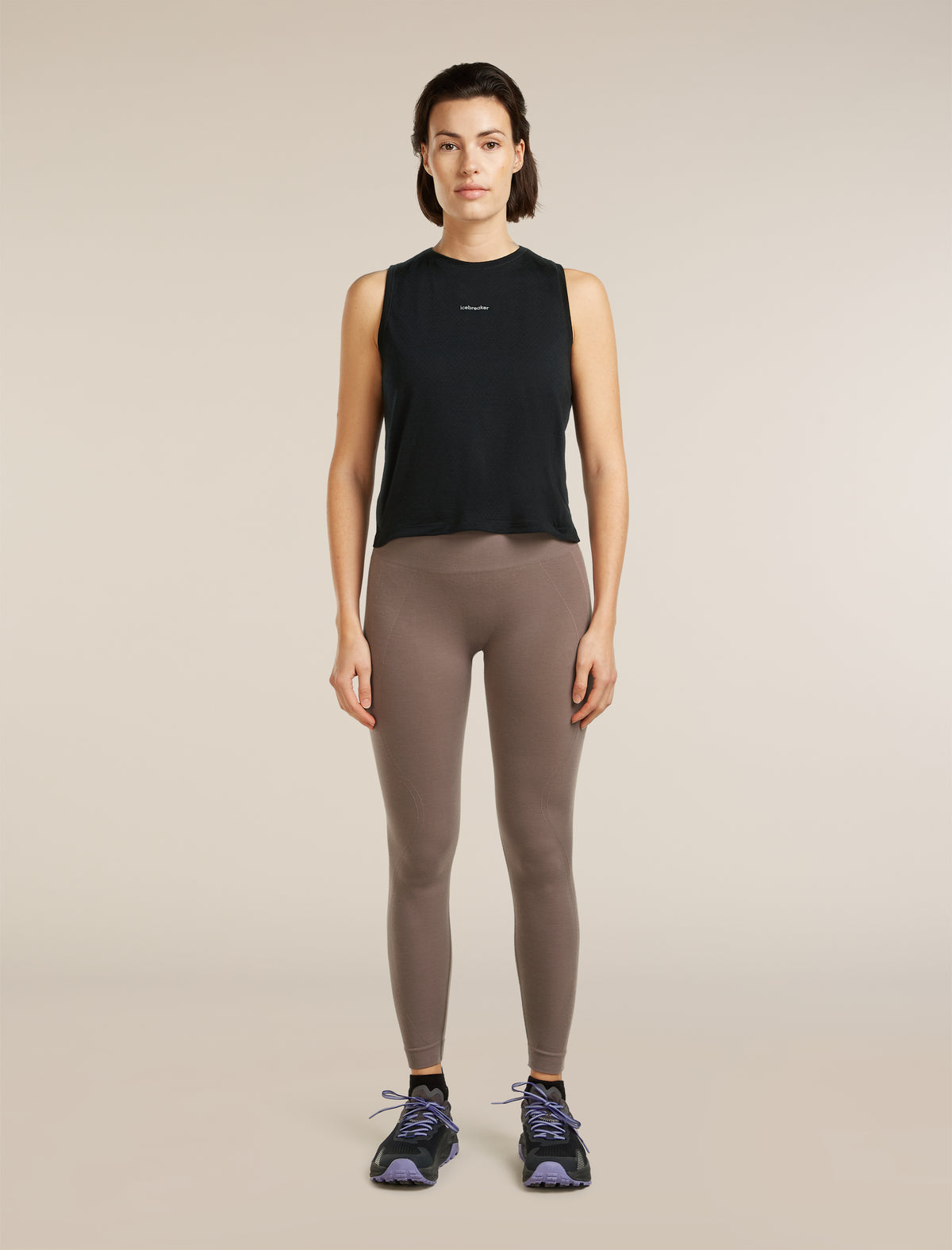 Women’s Merino Blend 260 Zoneknit™ Seamless 25" Tights Porcini - 3
