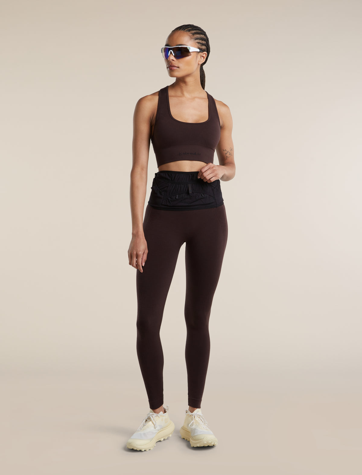 Women’s Merino Blend 260 ZoneKnit™ Seamless 25" Tights Bittersweet - 4