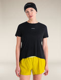 Women’s Merino Blend 125 Cool-Lite™ Speed Short Sleeve Slit Back T-Shirt Black - 1
