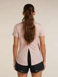 Women’s Merino Blend 125 Cool-Lite™ Speed Short Sleeve Slit Back T-Shirt Pink quartz - 3
