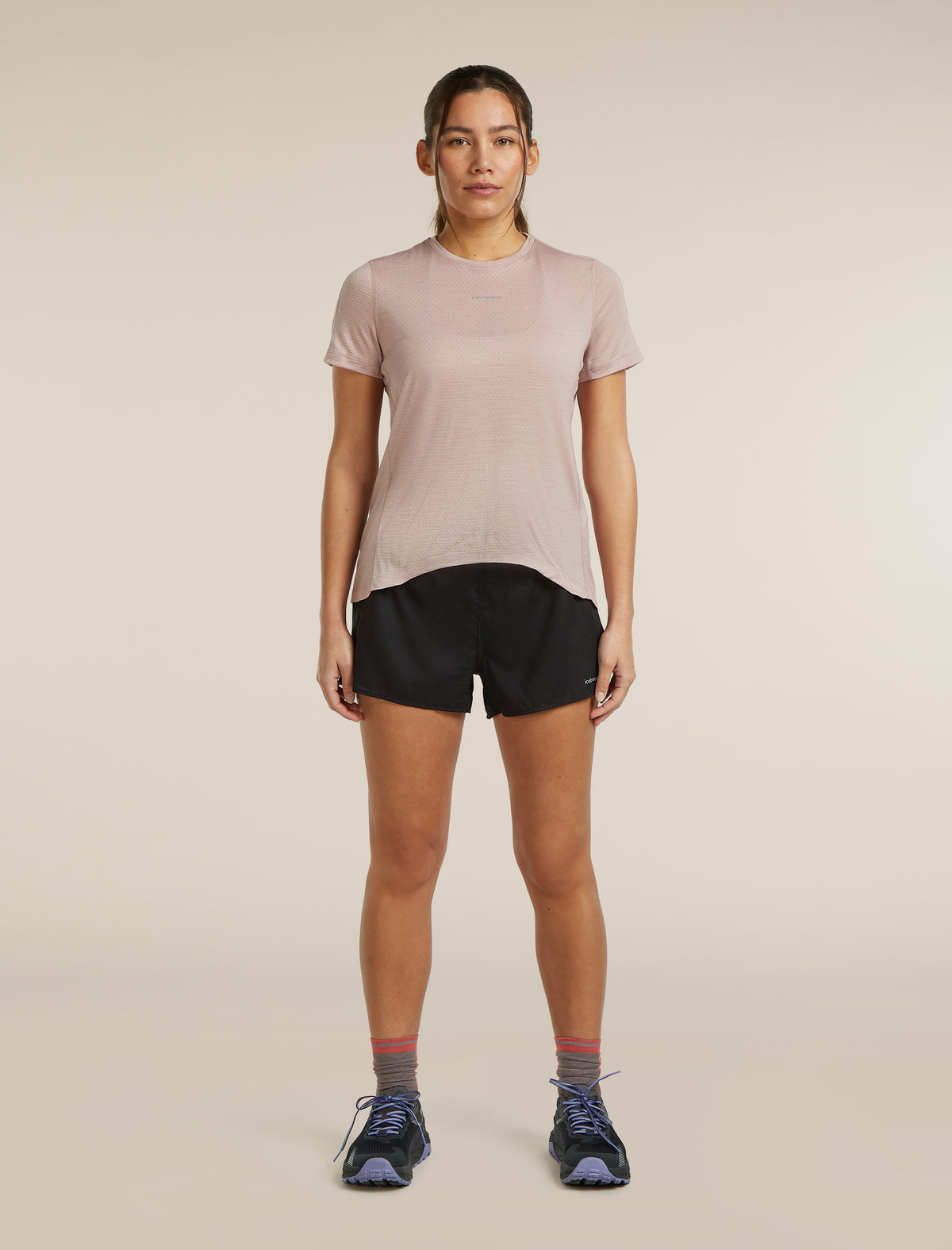 Women’s Merino Blend 125 Cool-Lite™ Speed Short Sleeve Slit Back T-Shirt Pink quartz - 3