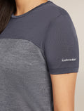 Women’s Merino Blend 125 Cool-Lite™ Sphere Short Sleeve T-Shirt Colour Block Graphite Heather/Graphite - 7