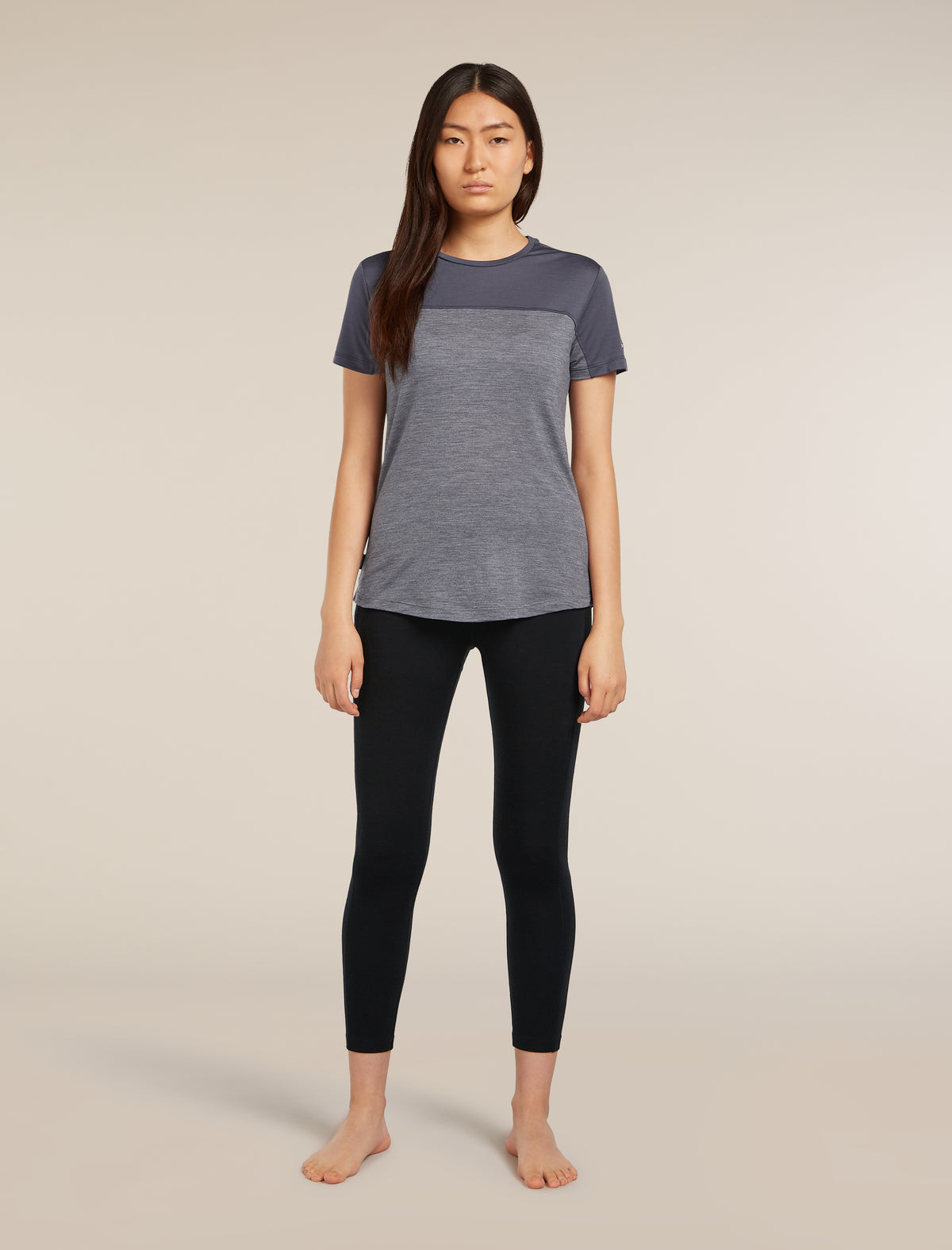 Women’s Merino Blend 125 Cool-Lite™ Sphere Short Sleeve T-Shirt Colour Block Graphite Heather/Graphite - 3