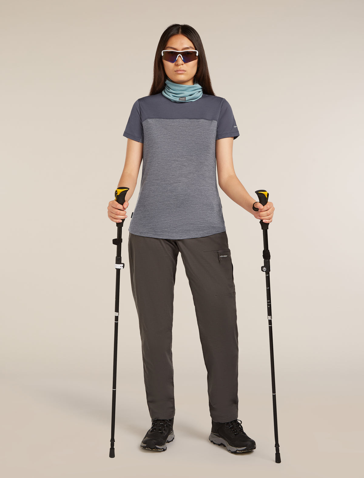 Women’s Merino Blend 125 Cool-Lite™ Sphere Short Sleeve T-Shirt Colour Block Graphite Heather/Graphite - 4