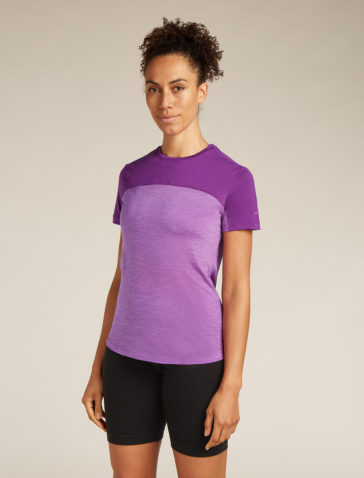 Women’s Merino Blend 125 Cool-Lite™ Sphere Short Sleeve T-Shirt Colour Block Passion heather/passion - 1