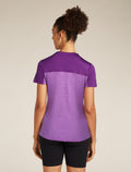 Women’s Merino Blend 125 Cool-Lite™ Sphere Short Sleeve T-Shirt Colour Block Passion heather/passion - 2