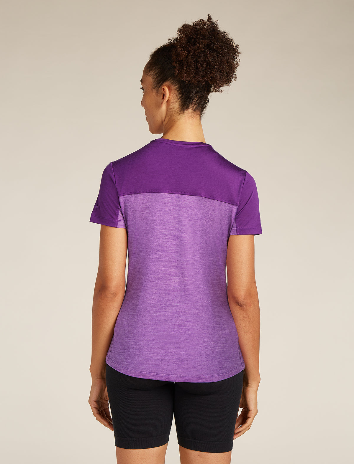 Women’s Merino Blend 125 Cool-Lite™ Sphere Short Sleeve T-Shirt Colour Block Passion heather/passion - 2