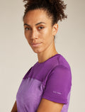 Women’s Merino Blend 125 Cool-Lite™ Sphere Short Sleeve T-Shirt Colour Block Passion heather/passion - 5