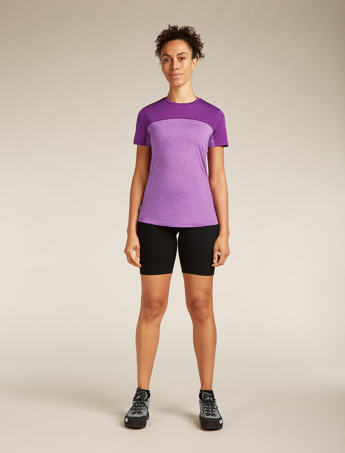 Women’s Merino Blend 125 Cool-Lite™ Sphere Short Sleeve T-Shirt Colour Block Passion heather/passion - 3
