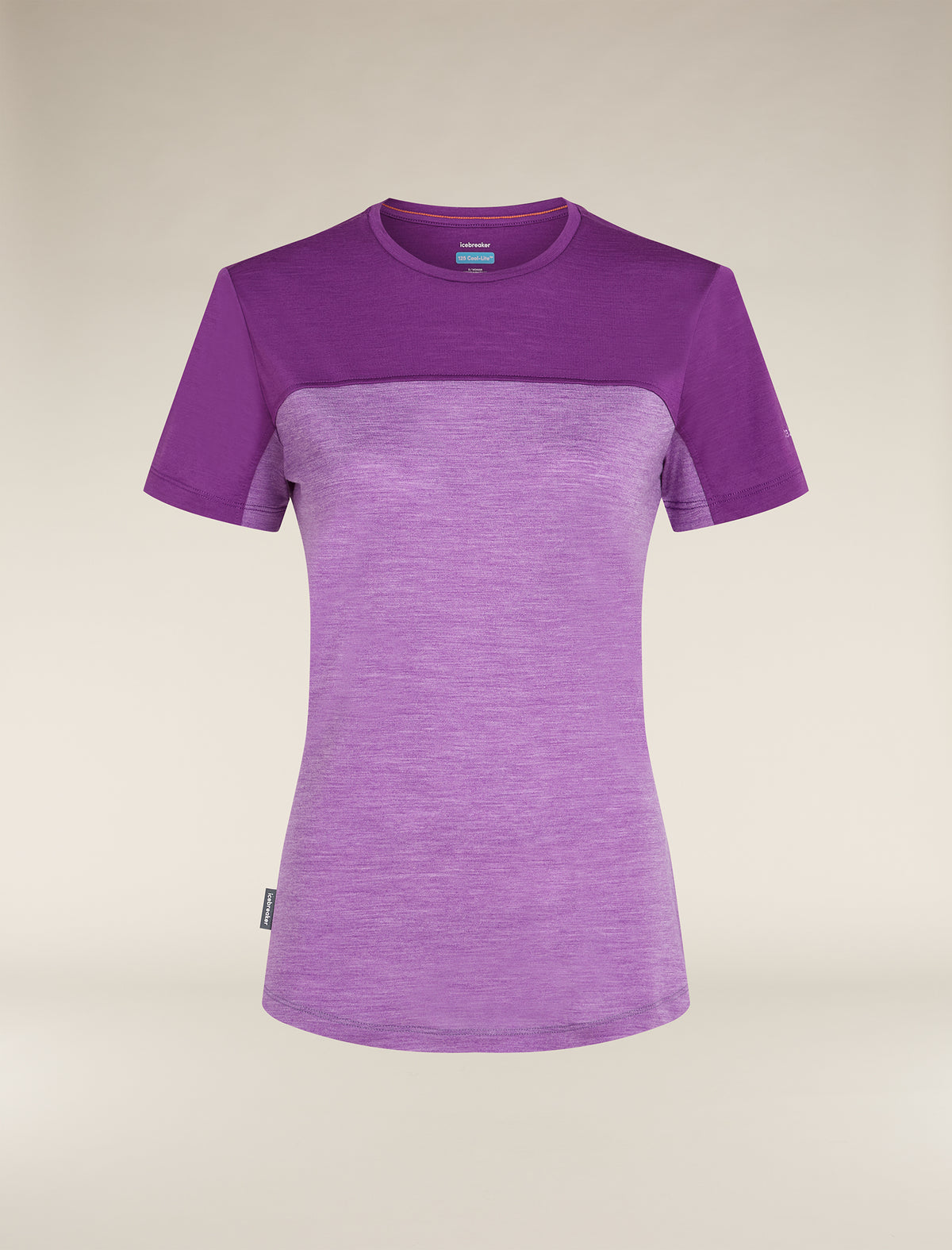 Women’s Merino Blend 125 Cool-Lite™ Sphere Short Sleeve T-Shirt Colour Block Passion heather/passion - 6