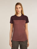 Women’s Merino Blend 125 Cool-Lite™ Sphere Short Sleeve T-Shirt Colour Block Carob/Java - 1