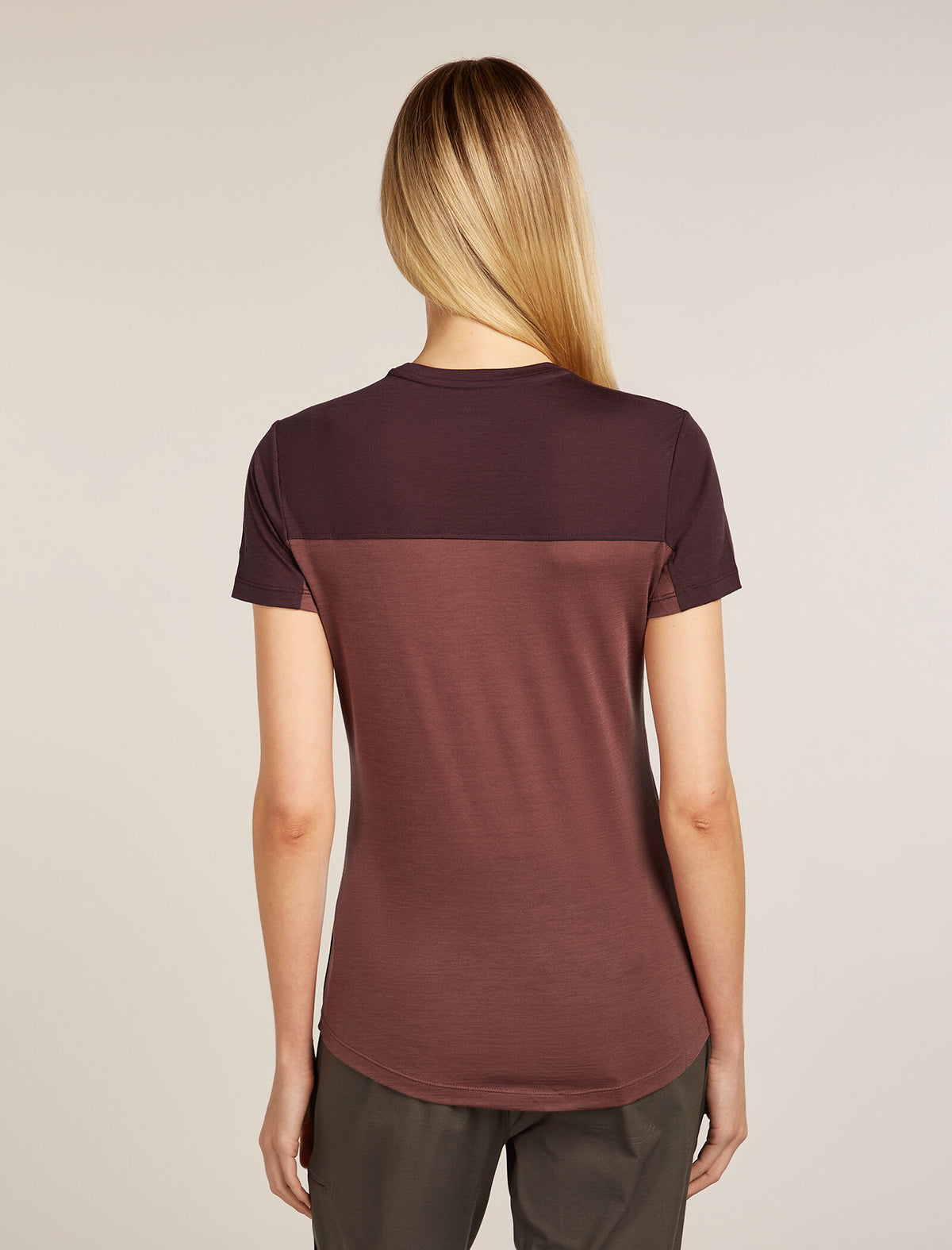 Women’s Merino Blend 125 Cool-Lite™ Sphere Short Sleeve T-Shirt Colour Block Carob/Java - 2