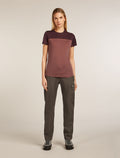 Women’s Merino Blend 125 Cool-Lite™ Sphere Short Sleeve T-Shirt Colour Block Carob/Java - 3