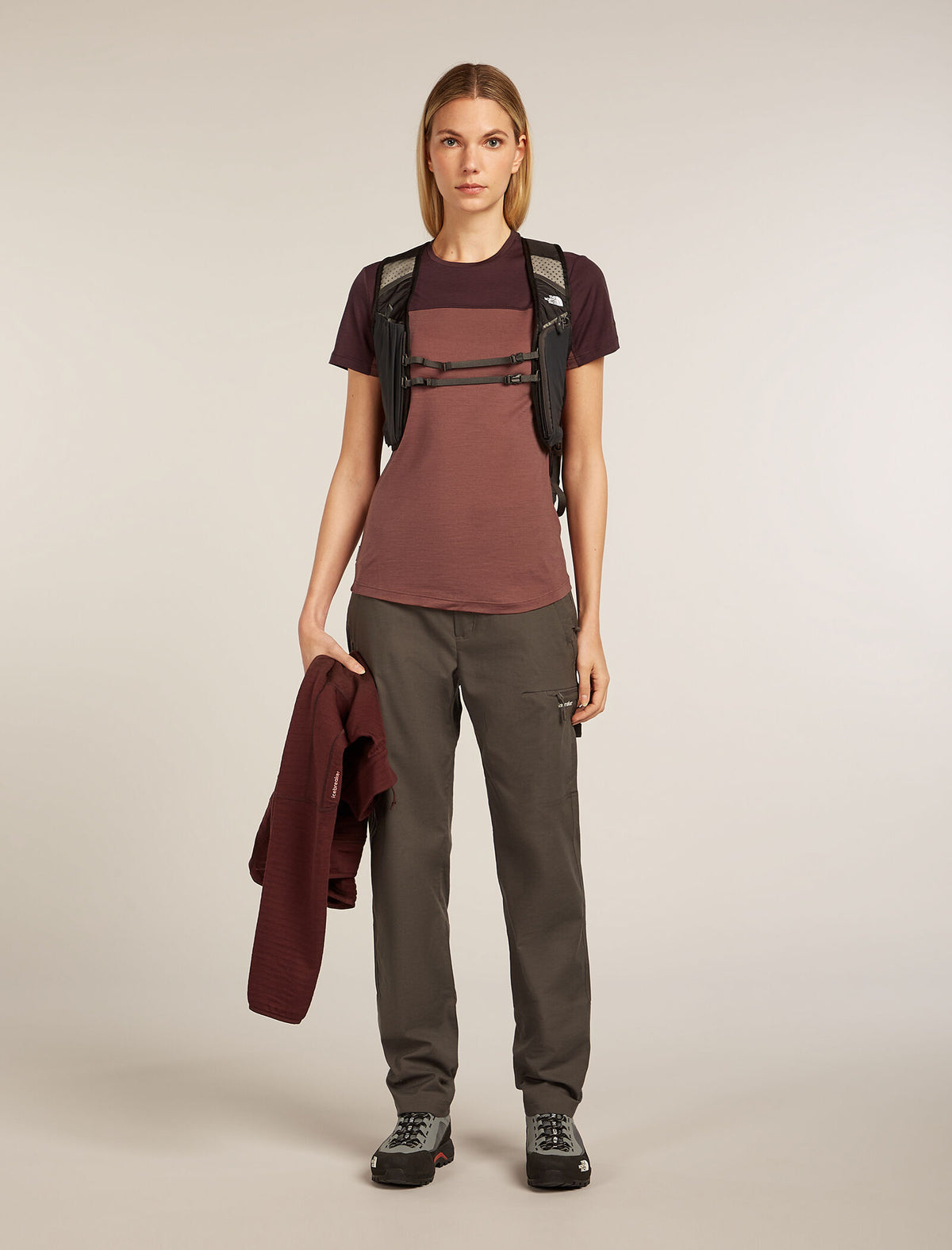 Women’s Merino Blend 125 Cool-Lite™ Sphere Short Sleeve T-Shirt Colour Block Carob/Java - 4
